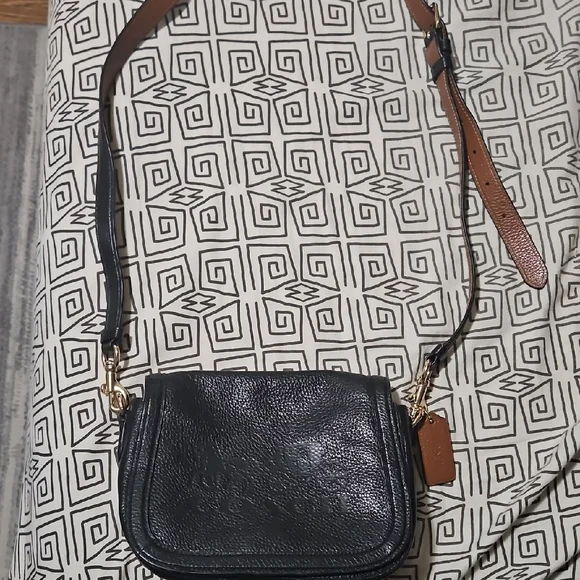 Coach Black Pebbled Leather Crossbody Bag - Picture 2 of 5